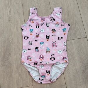 Destira Pink Halloween Themed Leotard girls size XL